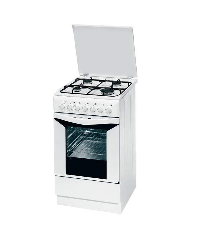 Indesit K1G11S(W) Freestanding cooker Electric Gas White