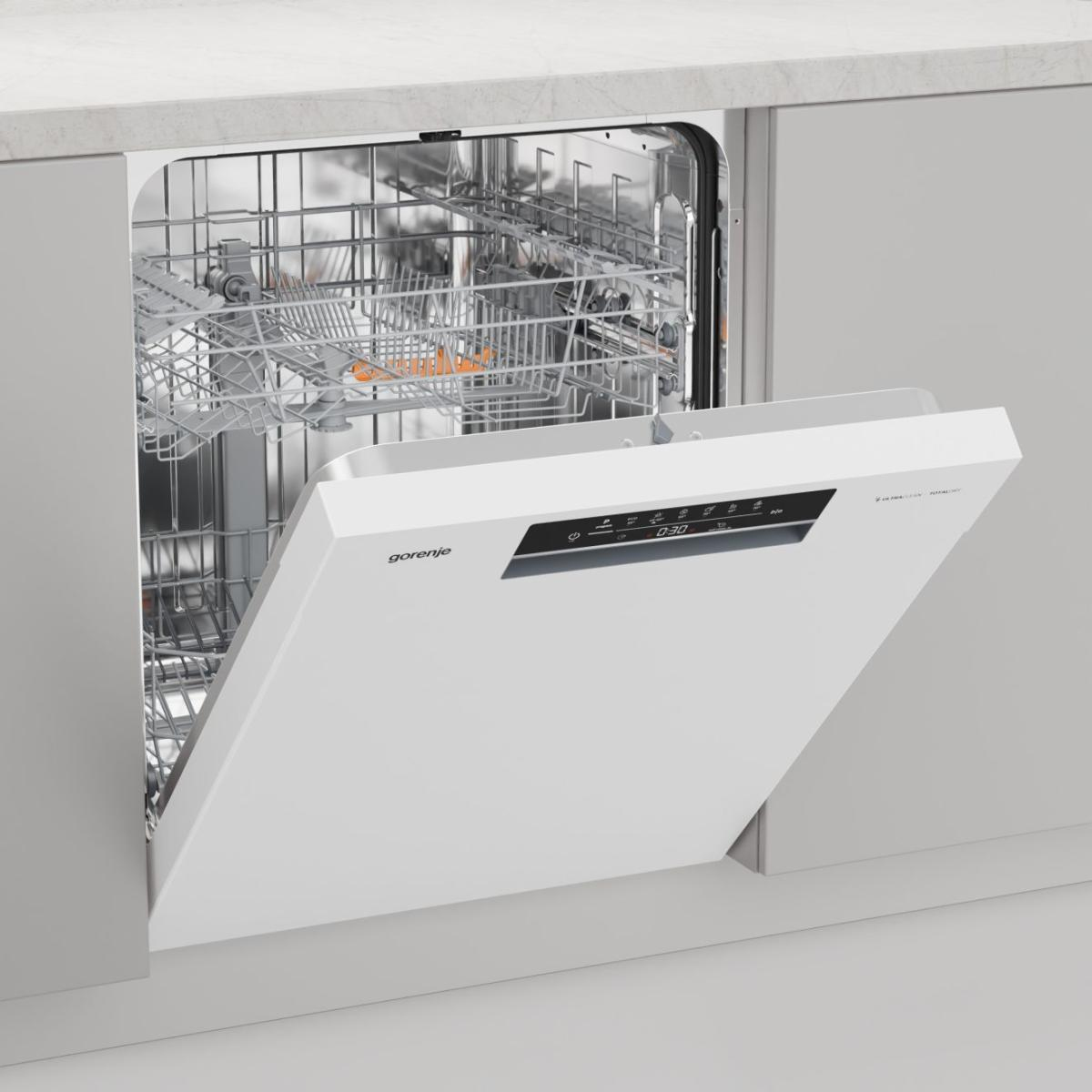 Gorenje Integrerad diskmaskin för en diskret kökslösning med plats för 14 kuvert. Flexibla korgar anpassas efter olika behov, låg ljudnivå på – image 2