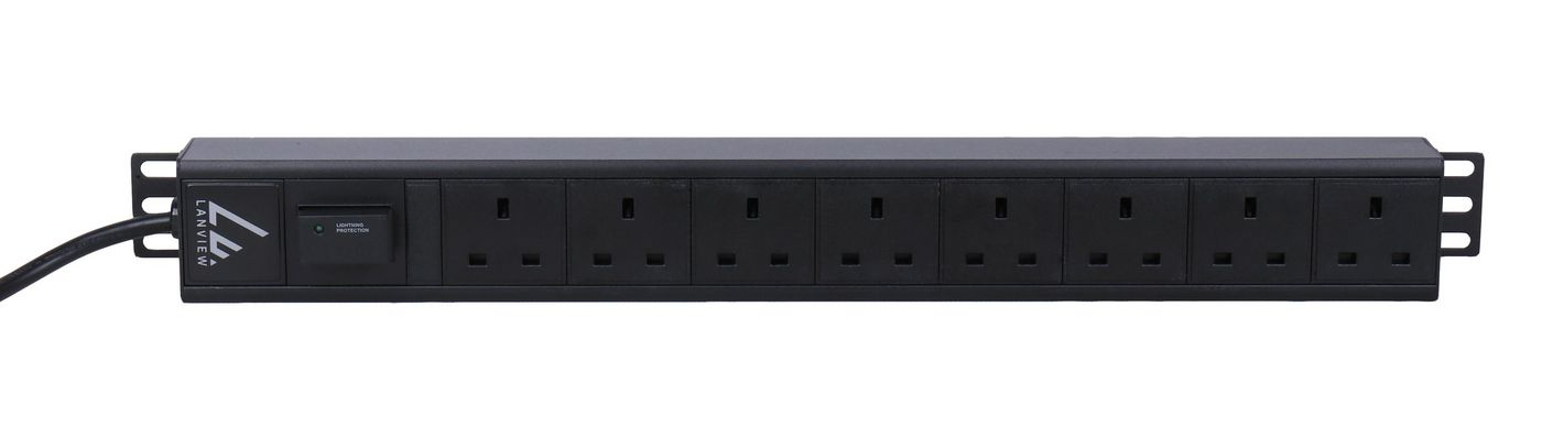 Lanview LVR261875UK power distribution unit (PDU) 8 AC outlet(s) 1.4U Black – image 2
