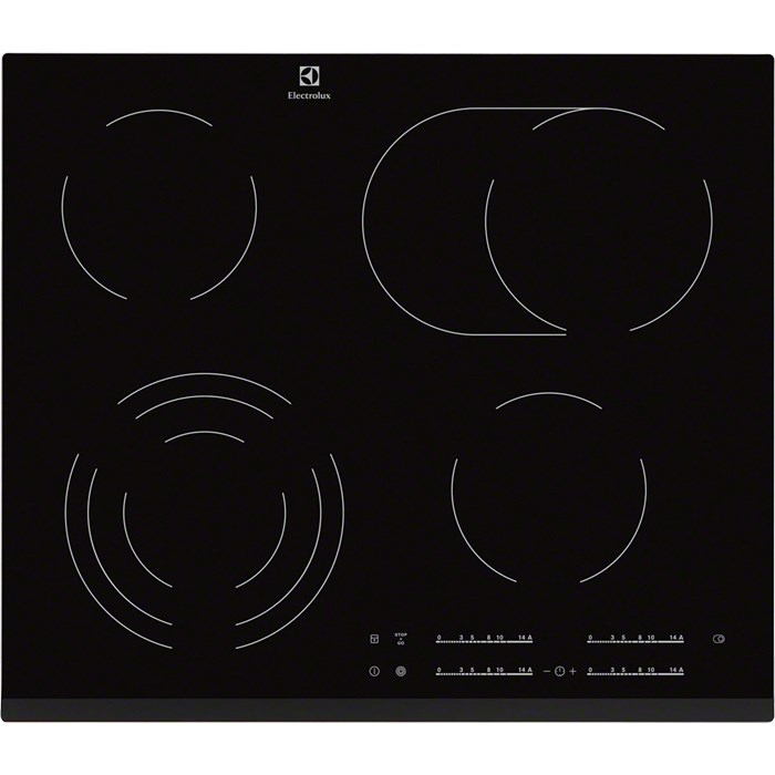 Electrolux EHF46547FK Black Built-in Ceramic hob 4 zone(s)