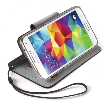 Celly GLAGEGS5BK mobile phone case Folio Black – image 2