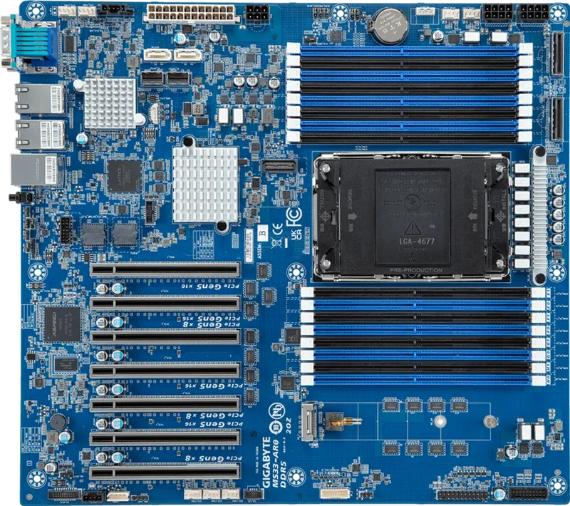 GIGABYTE MS33-AR0 Intel C741 LGA 4677 (Socket E) Extended ATX – image 2