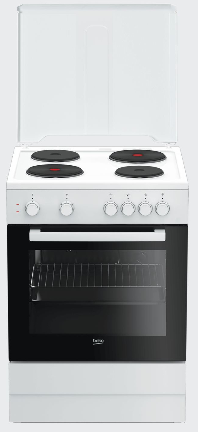 Beko FSS66000GW cooker Freestanding cooker Electric Sealed plate Black, White – image 2