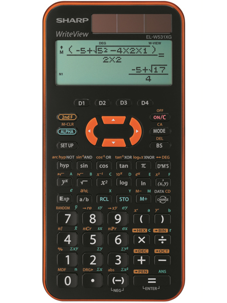 EL-W531XG calculator Pocket Scientific Black, Orange