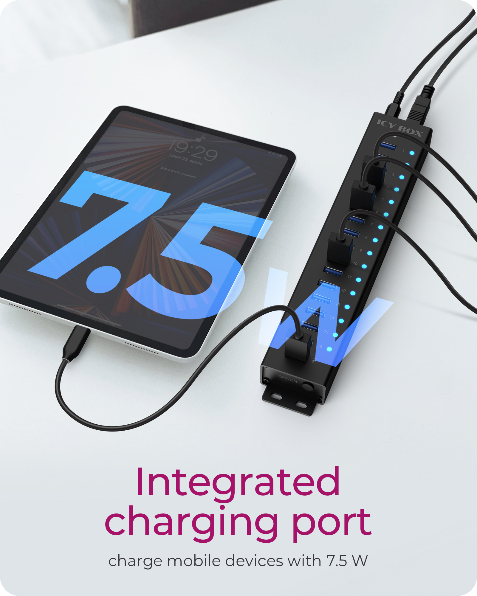 ICY BOX 17-Port Hub with USB 3.2 Gen 1 Type-A interface – image 6