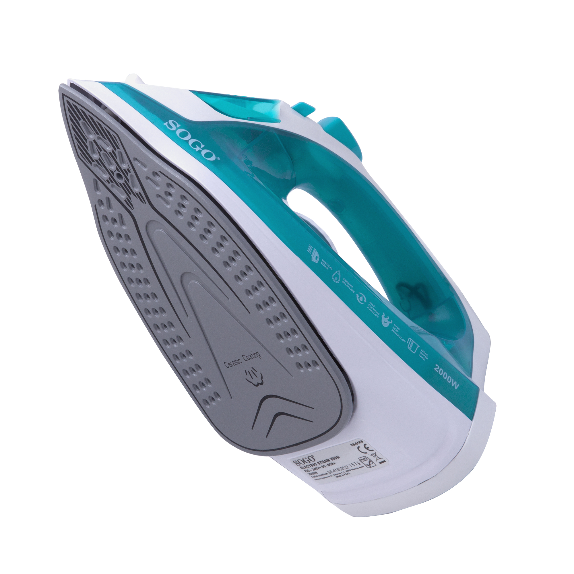 Sogo PLA-SS-6165 iron Dry & Steam iron Ceramic soleplate – image 2