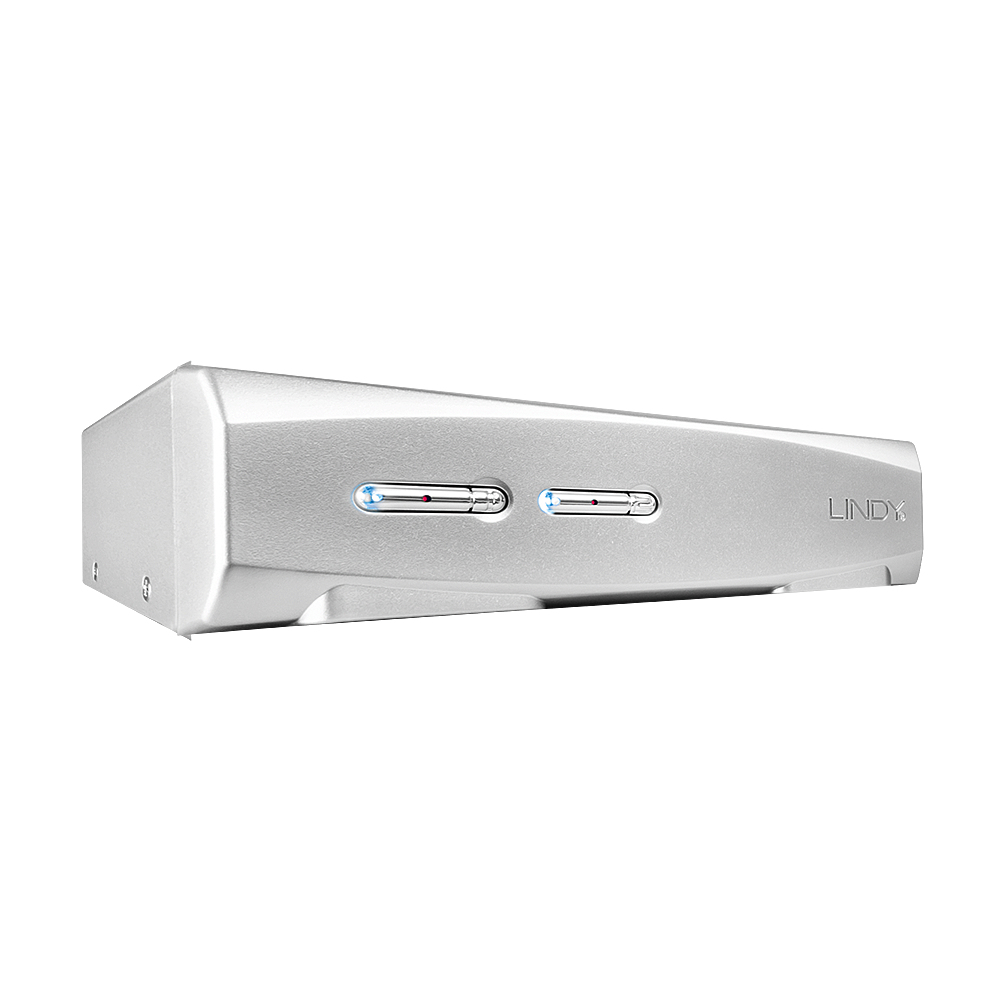 Lindy 2 Port DVI-I Dual Link, USB 2.0 and Audio KVM Switch Pro