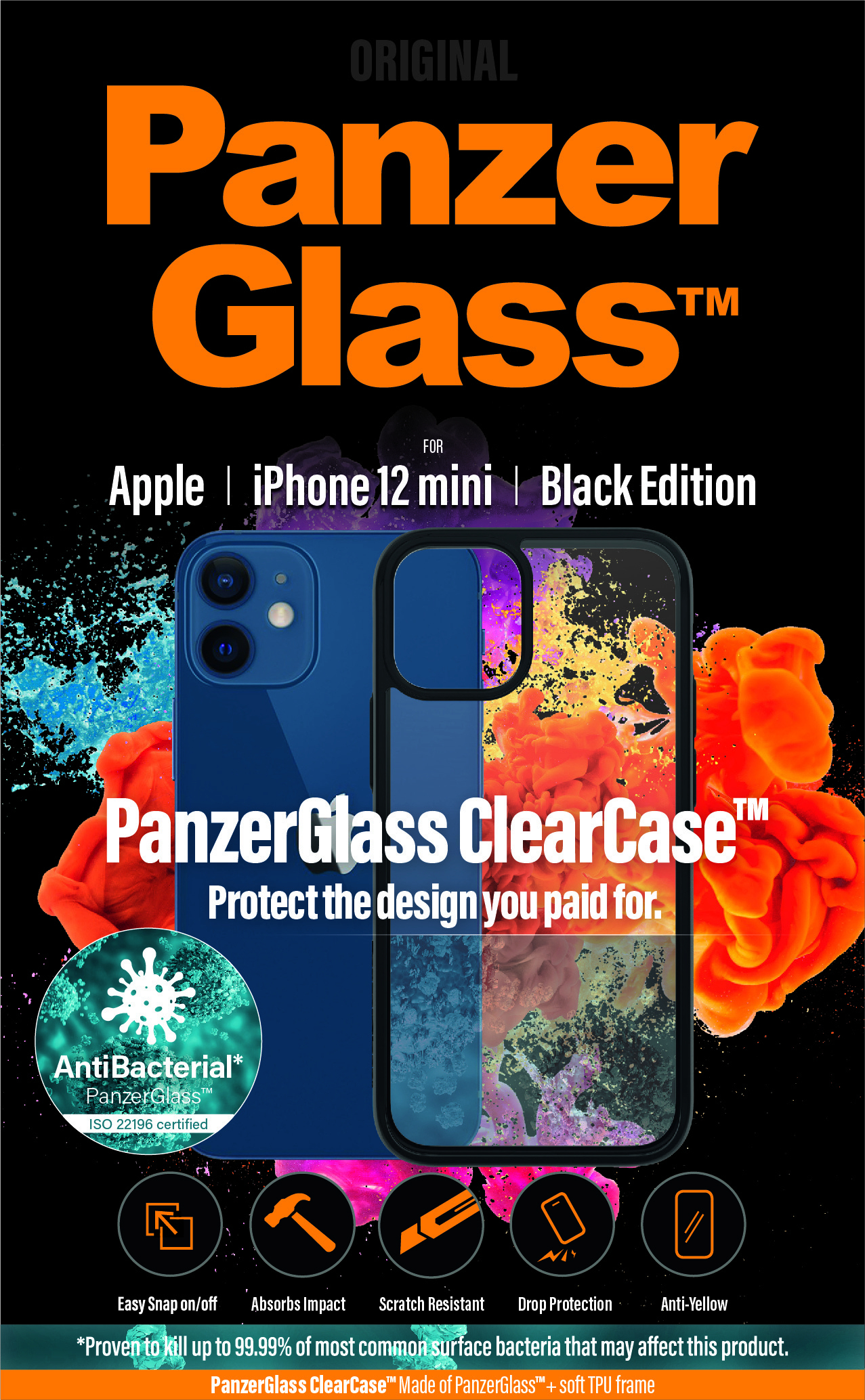 PanzerGlass ® ClearCase iPhone 12 Mini | Black – image 2