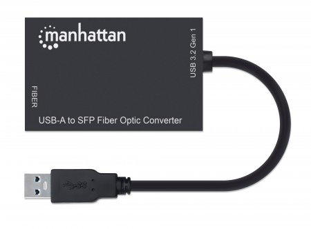 Manhattan USB-A to SFP Fibre Optic Converter, 5 Gbps (USB 3.2 Gen1 aka USB 3.0), Gigabit (1000 Mbps) Ethernet Optical Network Connection, Open SFP Slot, Equival – image 4