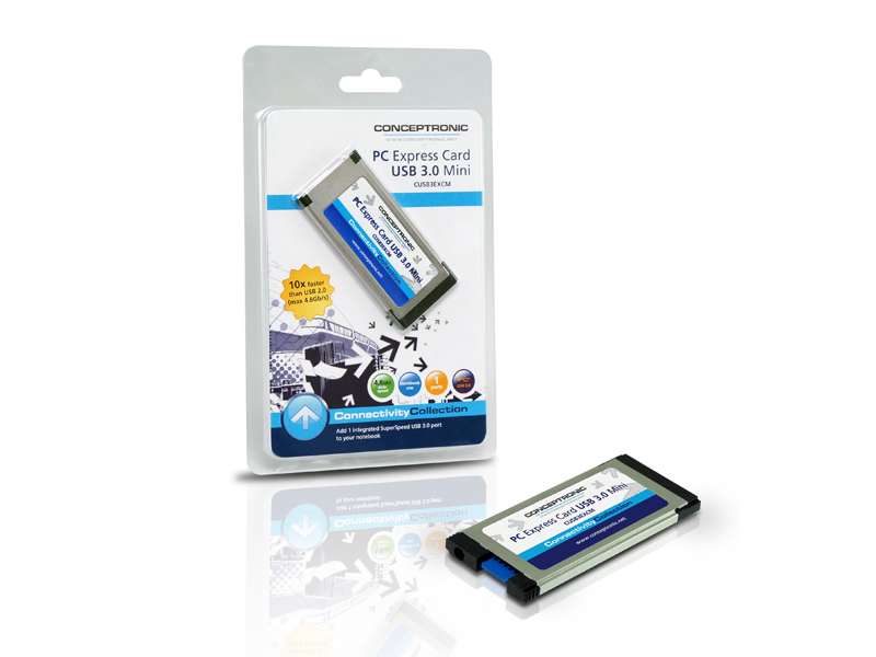 Conceptronic PC Express Card 1-Port USB 3.0 Mini – image 5