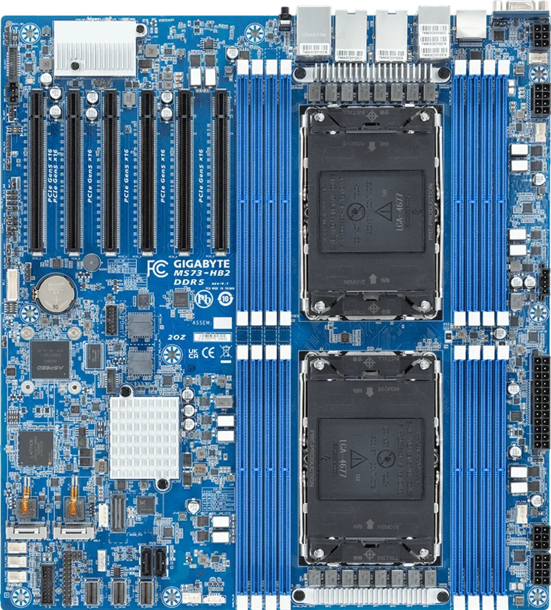 GIGABYTE MS73-HB2 Intel C741 LGA 4677 (Socket E) Extended ATX – image 2