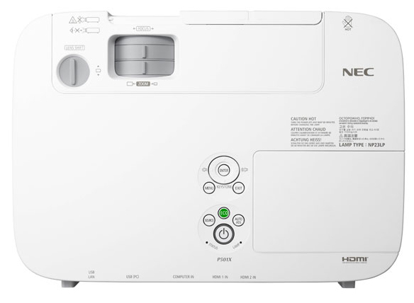 NEC P501X Standard throw projector 5000 ANSI lumens 3LCD XGA (1024x768) White – image 3