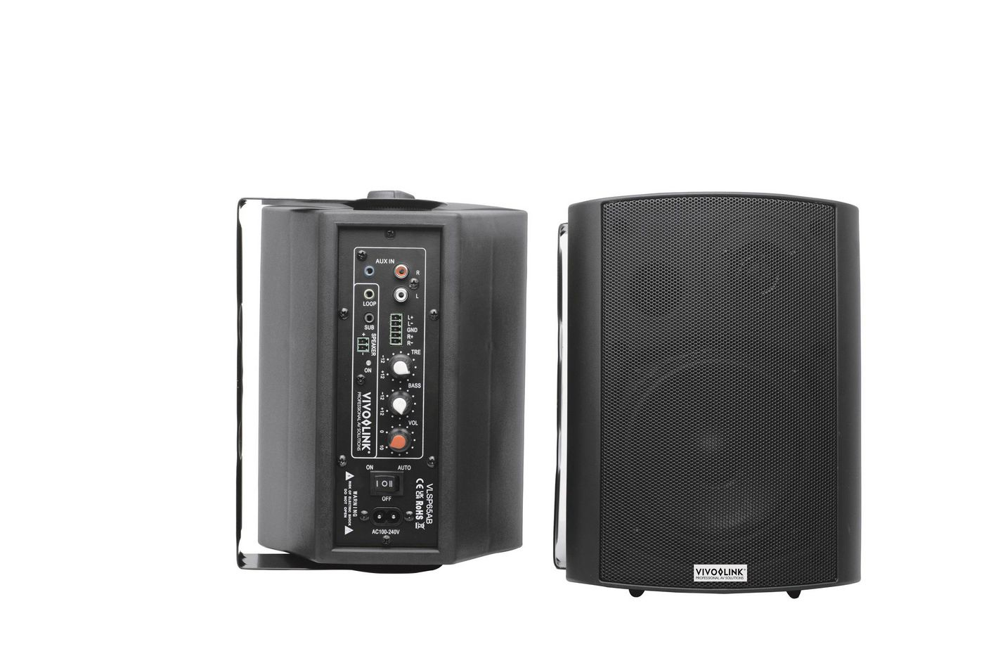 Vivolink VLSP65AB loudspeaker 2-way Black Wired