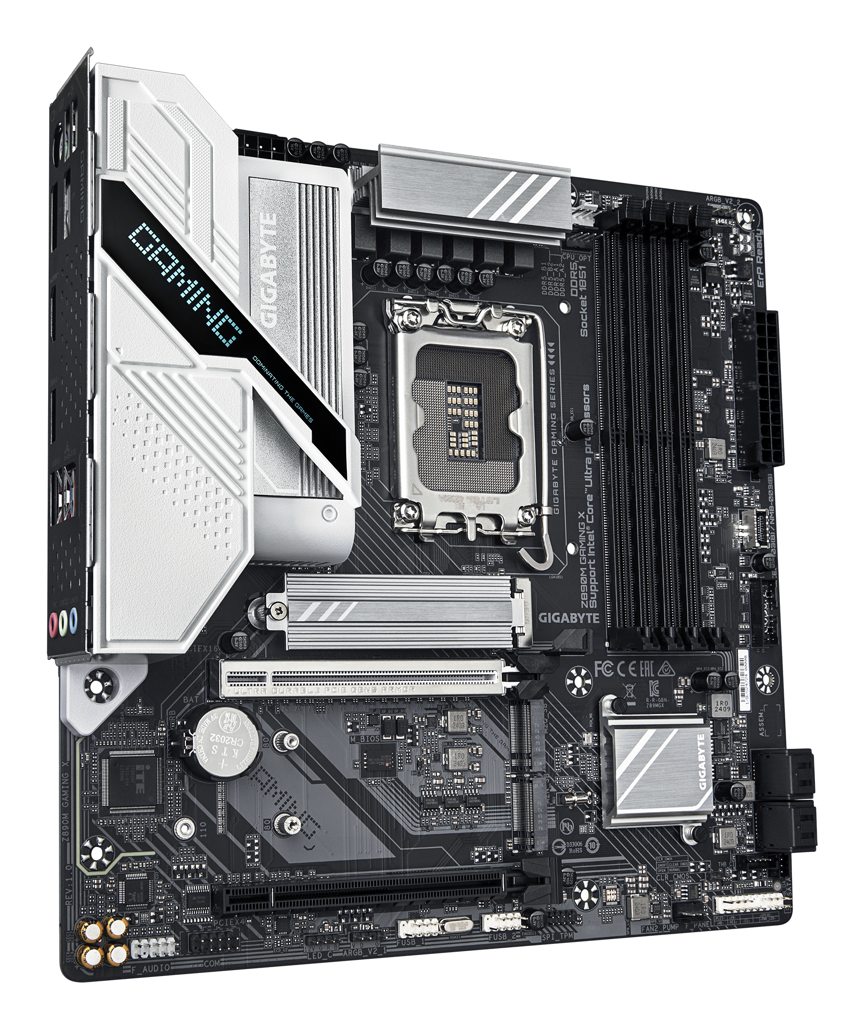 Tarjeta Madre Gigabyte Z890M GAMING X - Socket 1851 - 4x DDR5 - 5600/6400/9066(OC)MHz - HDMI - DisplayPort - USB - Micro ATX - Z890M GAMING X Tarjeta Madre Gigabyte Z890M GAMING X - Socket 1851 - 4x DDR5 - 5600/6400/9066(OC)MHz - HDMI - DisplayPort - USB - Micro ATX - Z890M GAMING X
