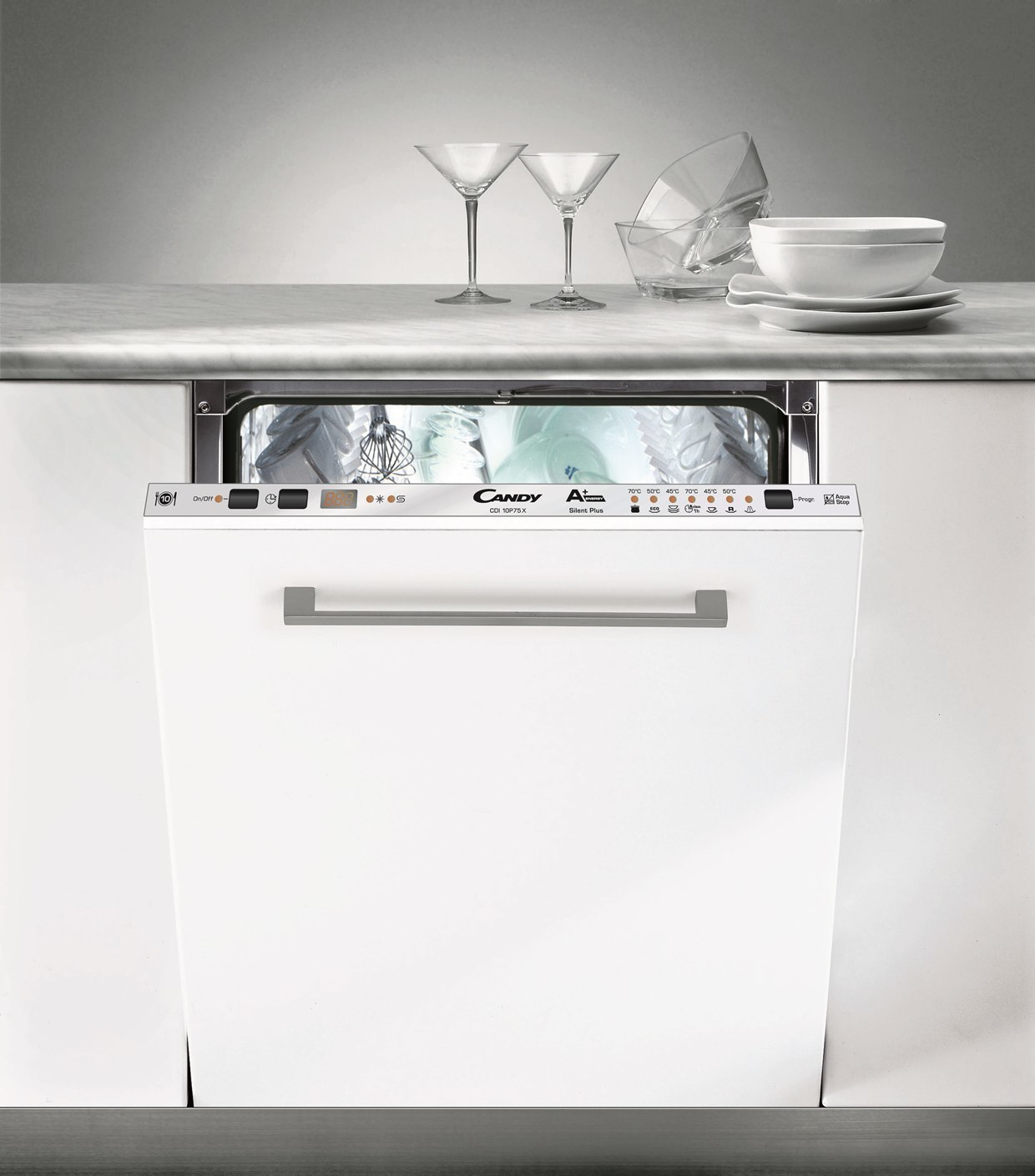 Candy CDI10P75X dishwasher Fully built-in 10 place settings