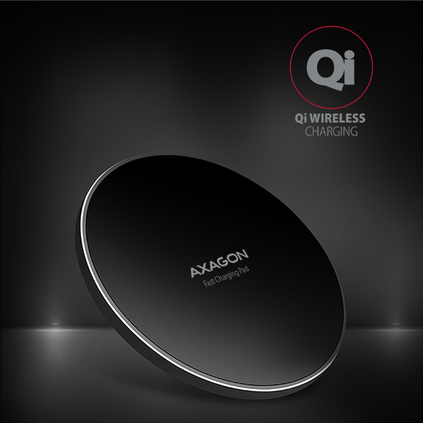 Axagon WDC-P10T mobile device charger Mobile phone, Smartphone, Tablet Black USB Wireless charging Fast charging Indoor – image 3