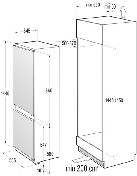 Gorenje RKI5234W fridge-freezer Built-in – image 3