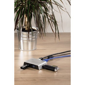 Hama 00039879 interface hub 5000 Mbit/s Black, Silver – image 4