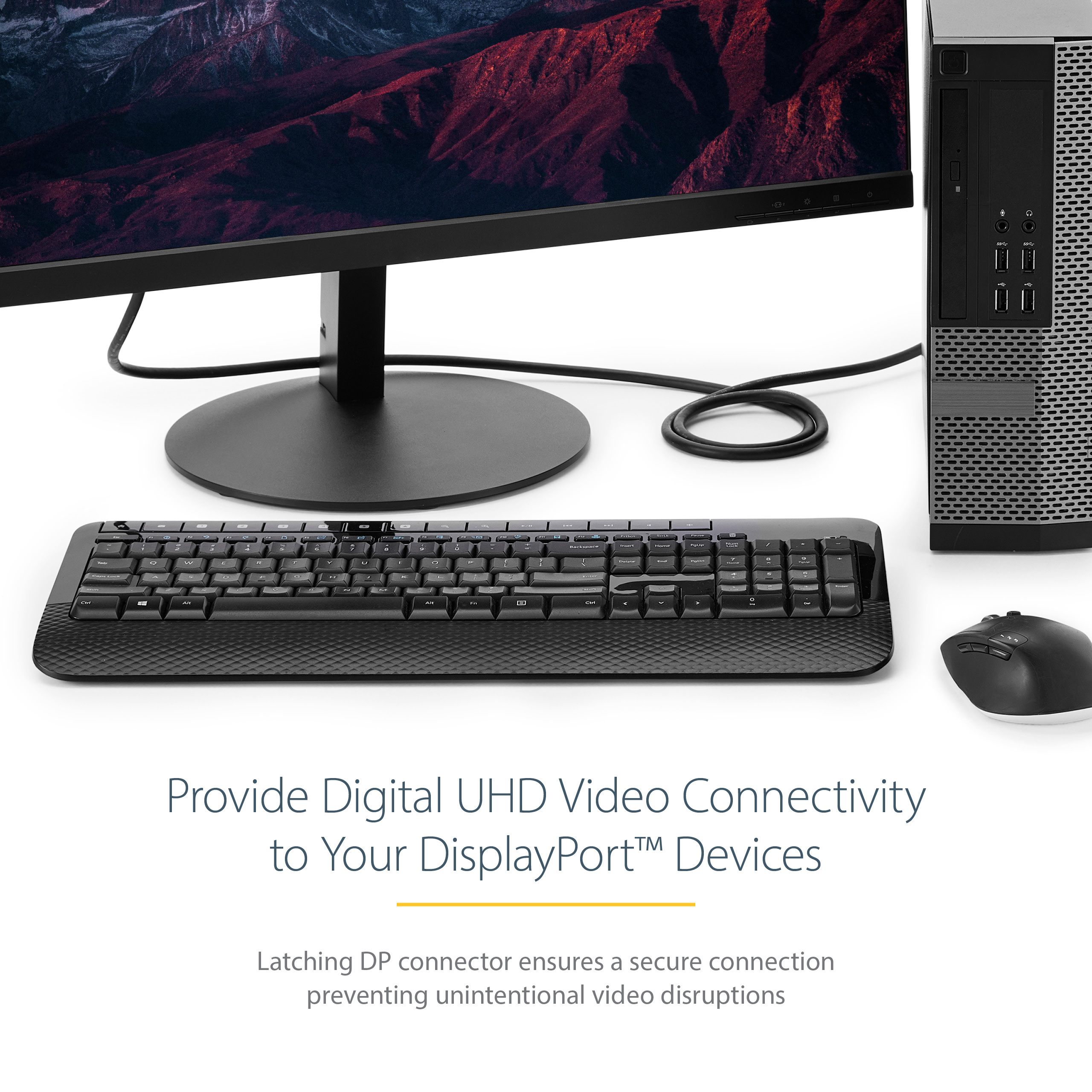 صورة حزمة StarTech.com المكونة من 10 كابلات DisplayPort 1.2 بطول 6 أقدام (1.82 متر)، أسود