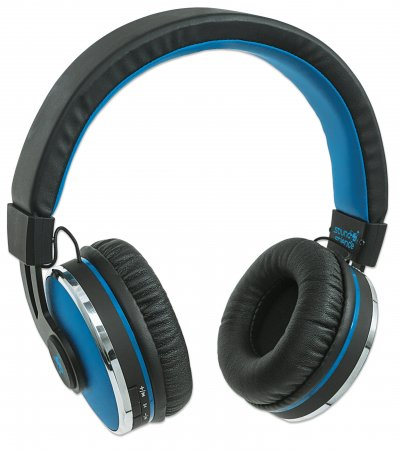 Manhattan Cosmos Headset Wired & Wireless Head-band Calls/Music Bluetooth Black, Blue – image 3