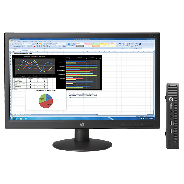 HP 400 G1 Mini + V241p – image 1