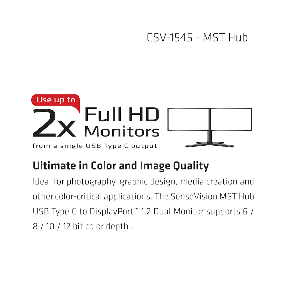 CLUB3D MST Hub USB3.1 (Gen1) Type C to DisplayPort™ 1.2 Dual Monitor – image 5