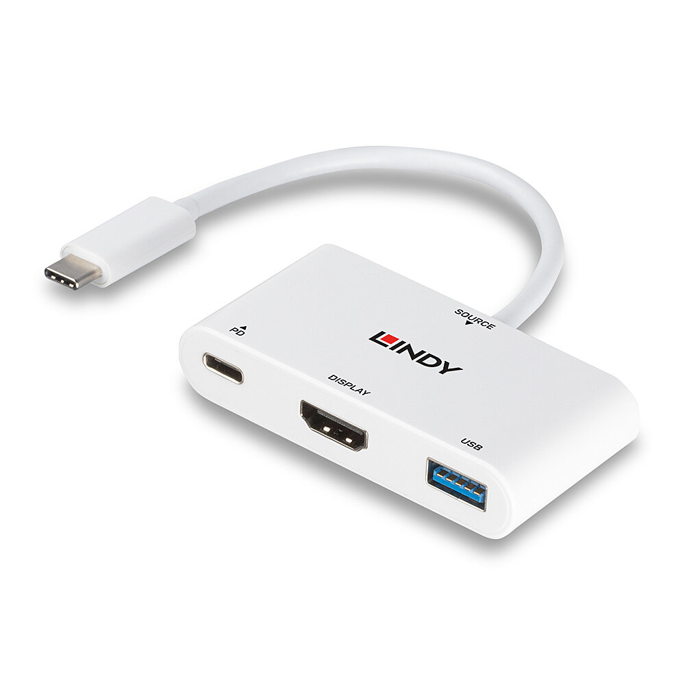 Lindy USB 3.2 Type C to HDMI Converter with USB Type A Port and Power Delivery – image 5