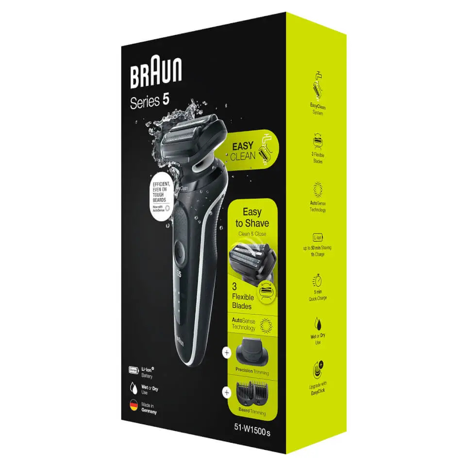 Braun Series 5 51-W1500s Foil shaver Trimmer Black – image 3