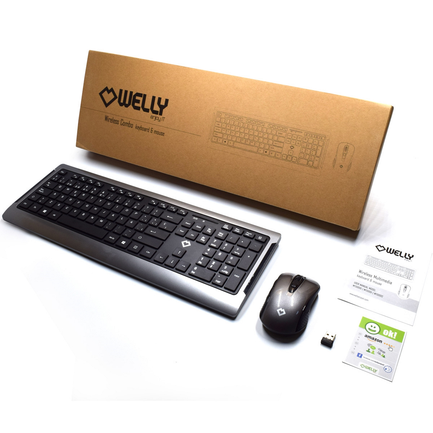 Welly Enjoy IT WY30002 keyboard Mouse included Home RF Wireless QWERTY Spanish Black – image 7