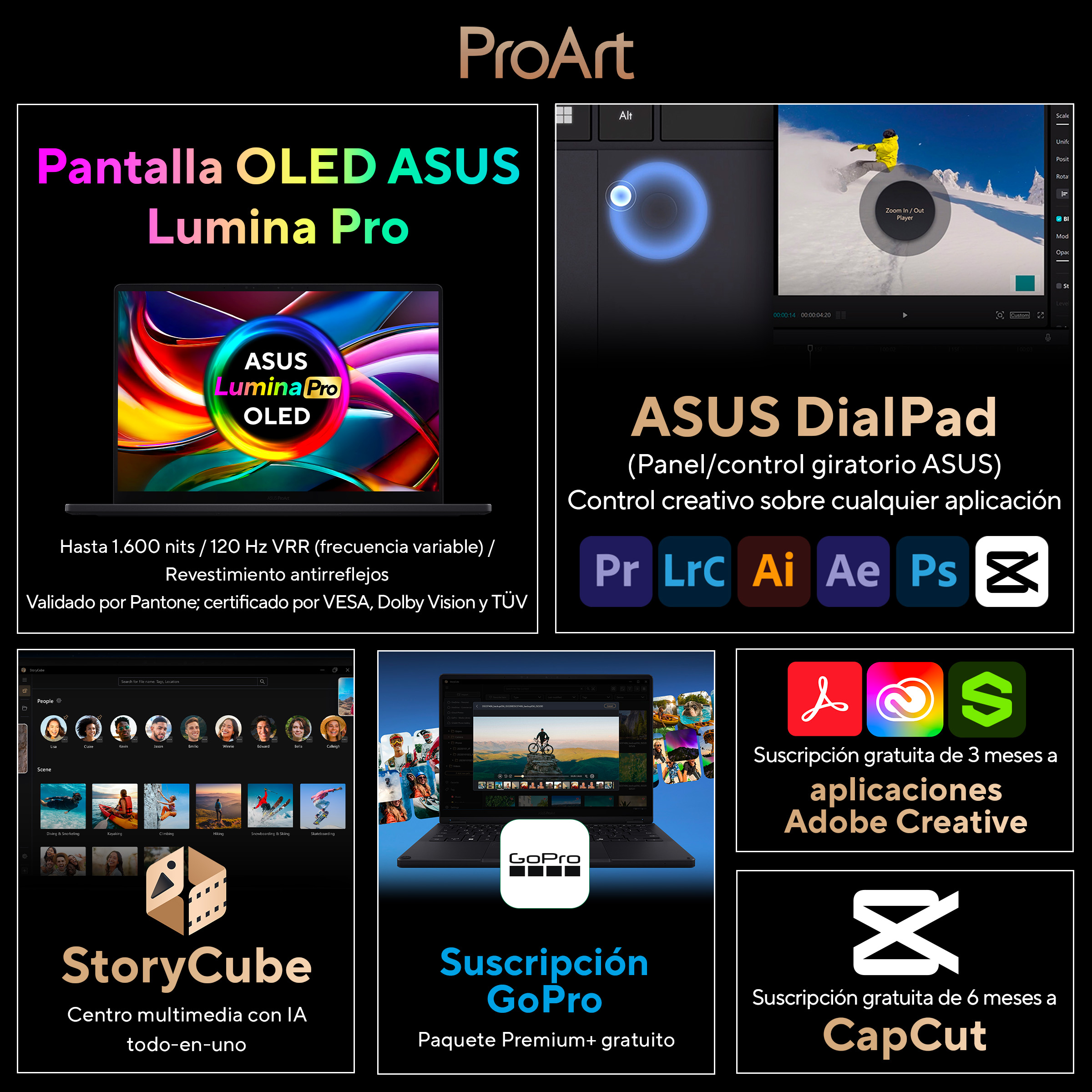 Portátil - ASUS ProArt GoPro Edition (PX13) OLED HN7306EAC-LX084W Copilot+ PC, 13.3" 3K, AMD Ryzen AI Max+ 395 50 TOPS, 128GB RAM, 2TB SSD, W11H - imagen 5