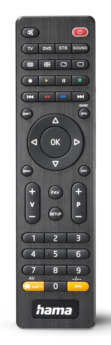 Hama 00221052 telecomando IR Wireless TV Pulsanti