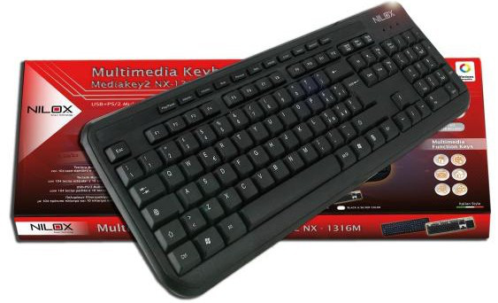 Nilox 10NXKB3526006 keyboard USB + PS/2 Black – image 3