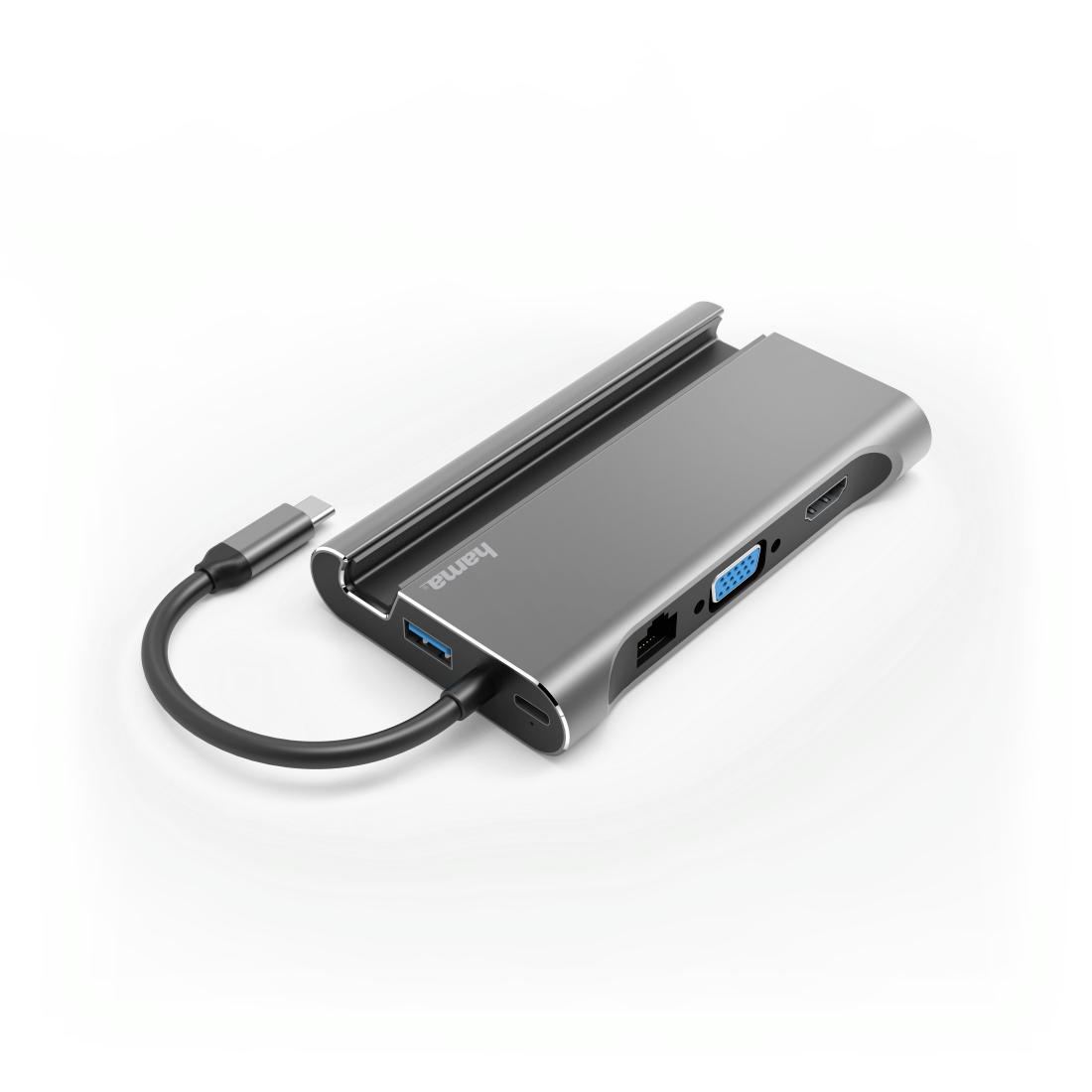 Hama 00135764 laptop dock/port replicator Wired USB 3.2 Gen 1 (3.1 Gen 1) Type-C Black, Grey – image 2