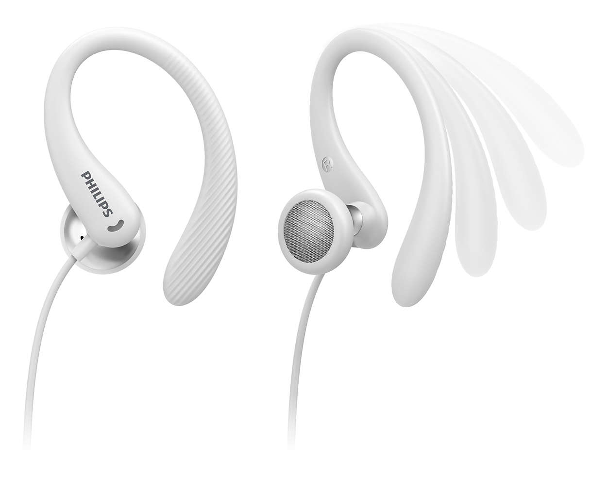 Philips TAA1105WT/00 headphones/headset Wired Ear-hook, In-ear Sports White – image 3