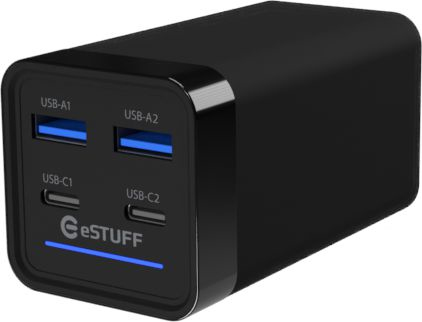 eSTUFF ES635200 зарядное устройство для мобильных устройств Ноутбук Черный Кабель переменного тока Быстрая зарядка Для помещений
