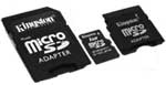 Kingston Technology 1 GB microSD w/ 2 Adapters