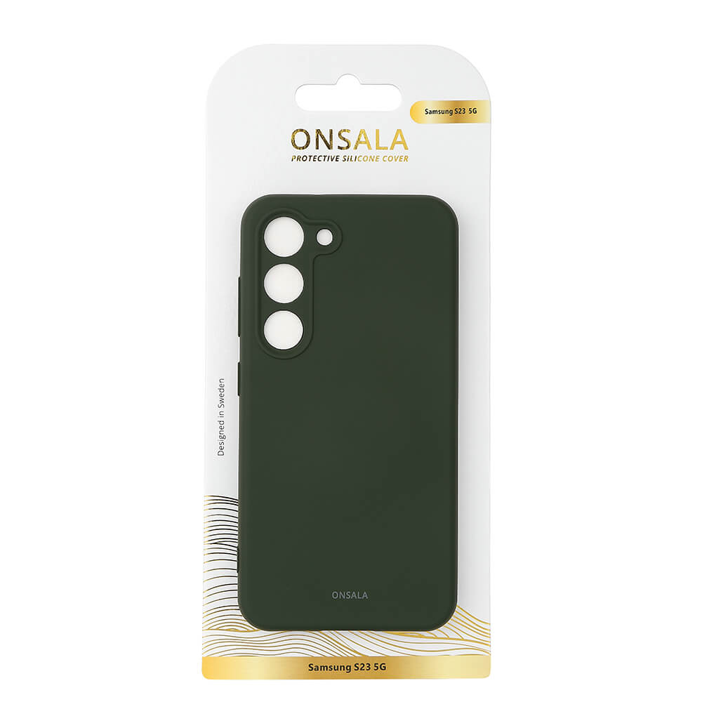 Onsala Phone Case Silicone Olive Green - Samsung S23 – image 2