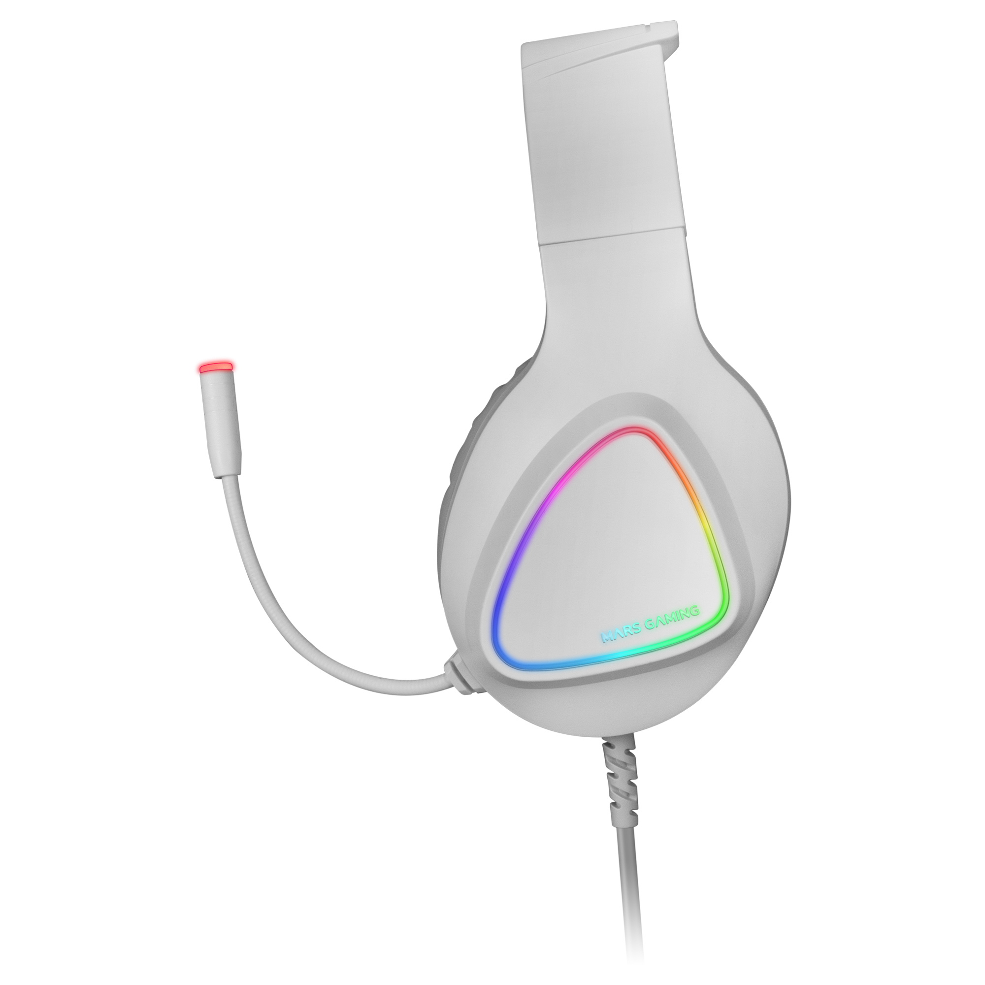 Mars Gaming MH222 White, RGB Over Ear Gaming Headphones with Microphone, HiFi Sound, Sound Cancellation, Ultra-Lightweight, PS4 PS5 Xbox Switch Tablet Windows M – image 3