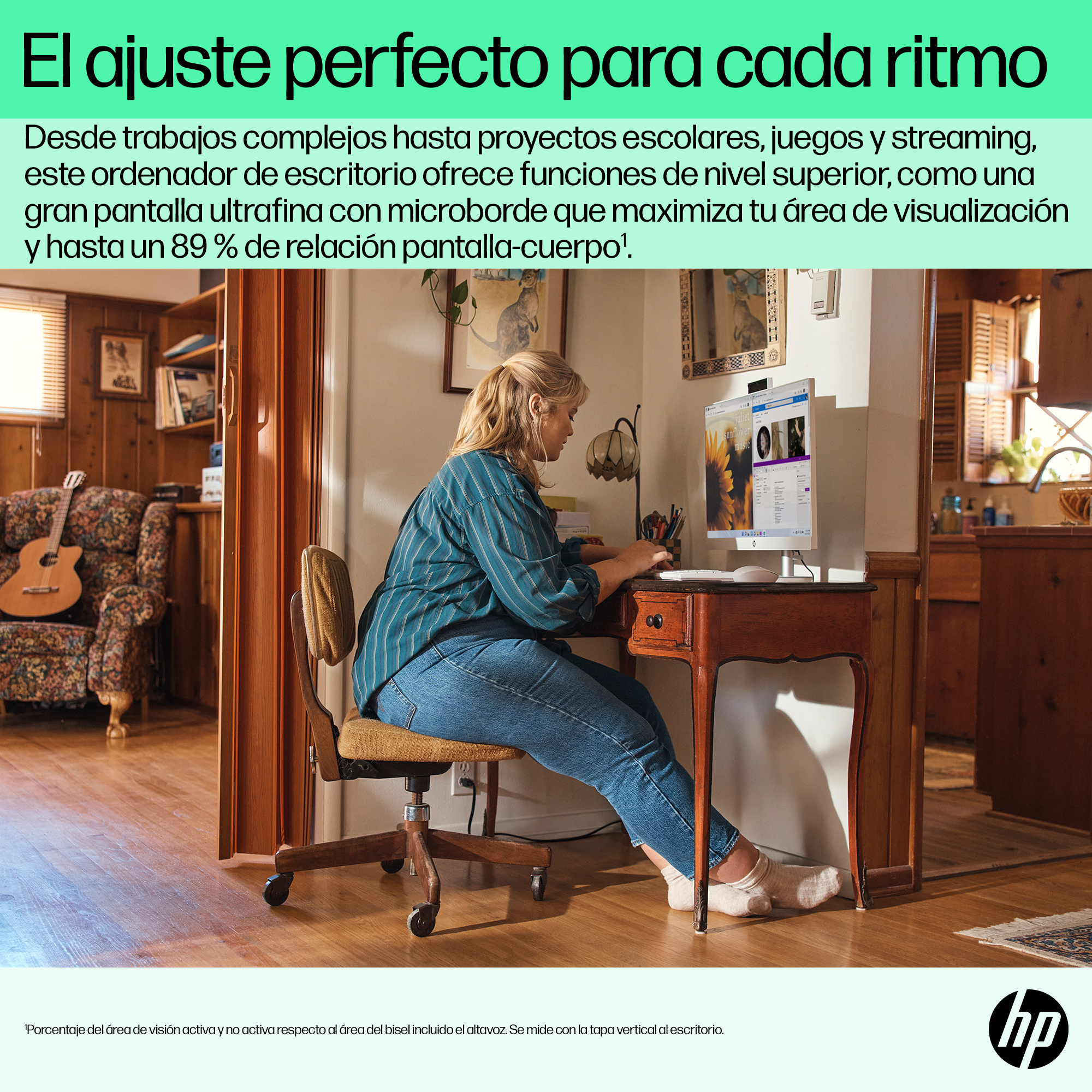 All in One - HP 24-cr0161ns 23,8" Full HD, AMD Ryzen™ 5 7520U, 16 GB RAM, 512 SSD, Gráficos Radeon™ 610M, Sin Sistema Operativo, Blanco - imagen 12