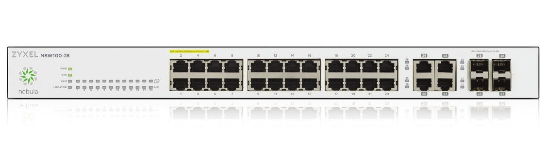 Zyxel NSW100-28-GB0101F network switch Managed L2 Gigabit Ethernet (10/100/1000) Black, Grey