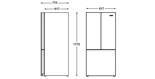 Samsung RF62UBRS side-by-side refrigerator Freestanding – image 5