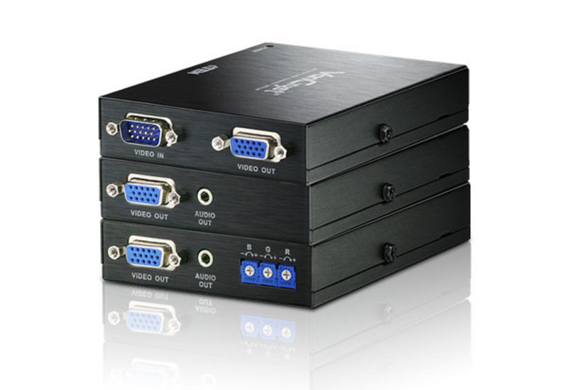 ATEN VE170Q-AT-E AV extender AV transmitter & receiver Black