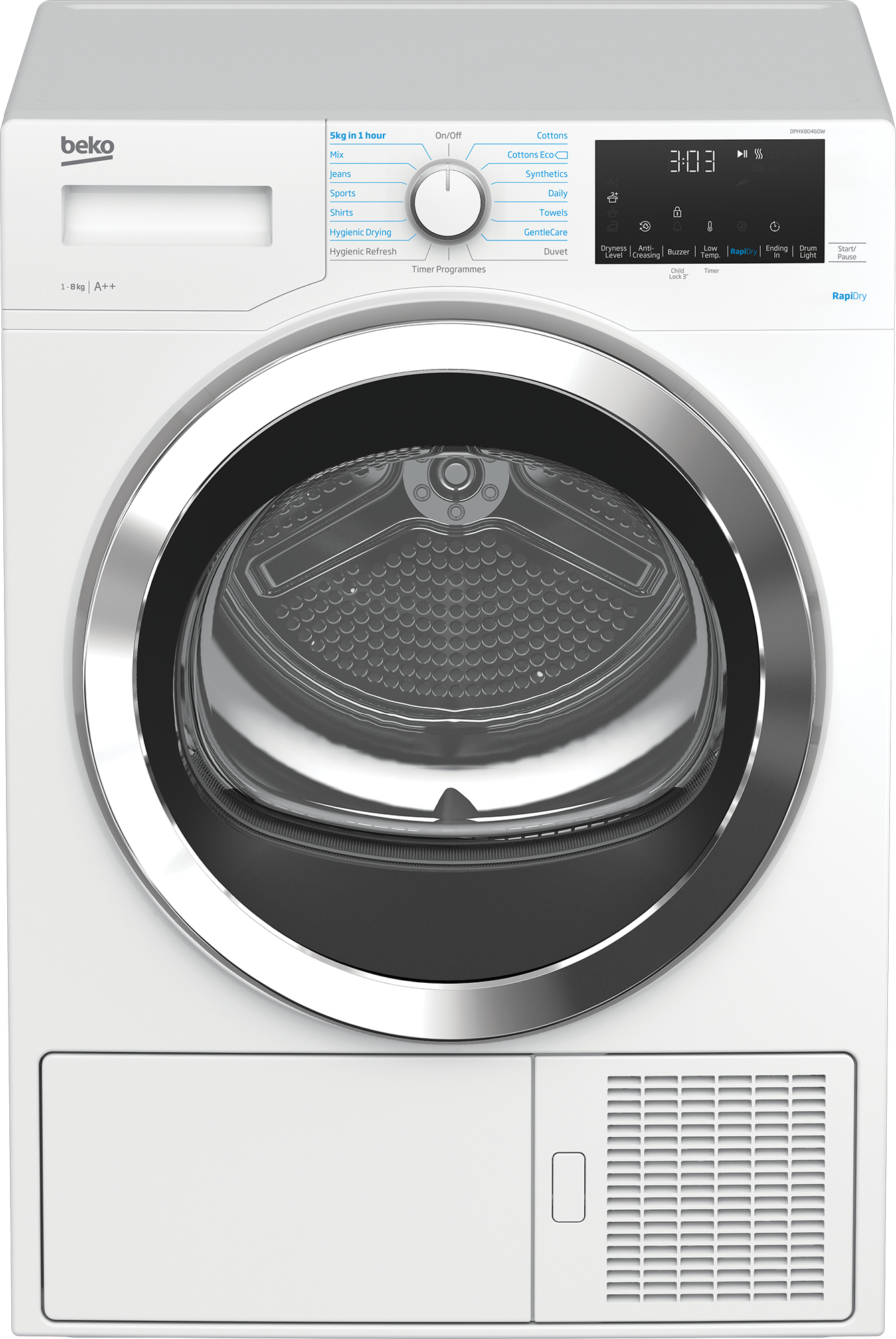 Beko DPHX80460W tumble dryer Freestanding Front-load – image 2