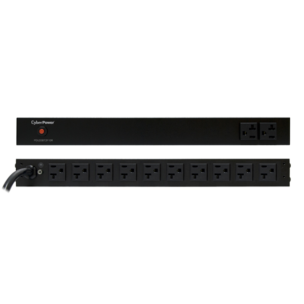 CyberPower PDU20BT2F10R power distribution unit (PDU) 12 AC outlet(s) 1U Black – image 2