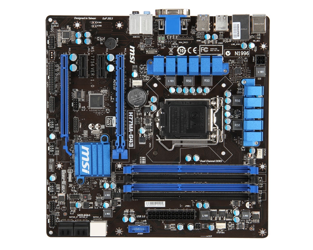 MSI H77MA-G43 motherboard LGA 1155 (Socket H2) micro ATX – image 2