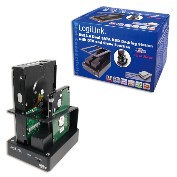 LogiLink QP0010 laptop dock/port replicator Black – image 2