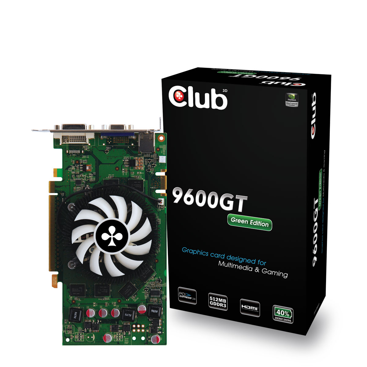 CLUB3D 9600GT Green Edition PCI Express 2.0 512 MB GDDR3 – image 1