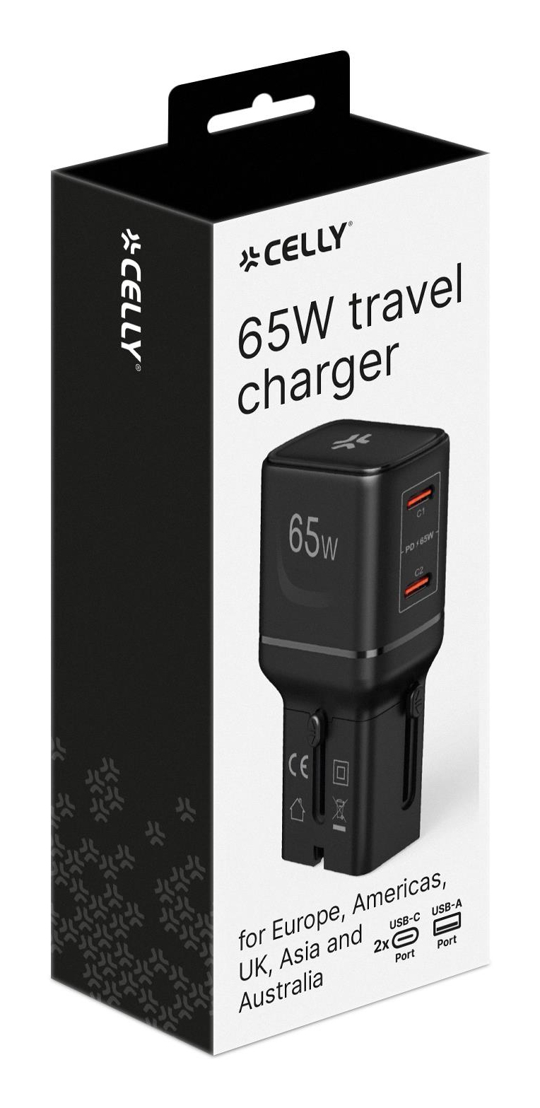 Celly MULTIPLUGSL65W mobile device charger Headphones, Smartphone, Tablet Black AC Fast charging Indoor – image 7