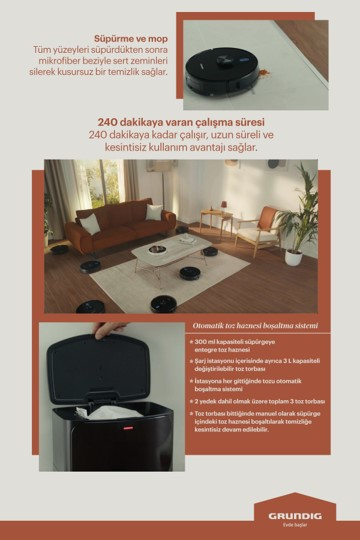 Grundig VCR 7330 Hazneli Islak Kuru Robot Süpürge – image 7