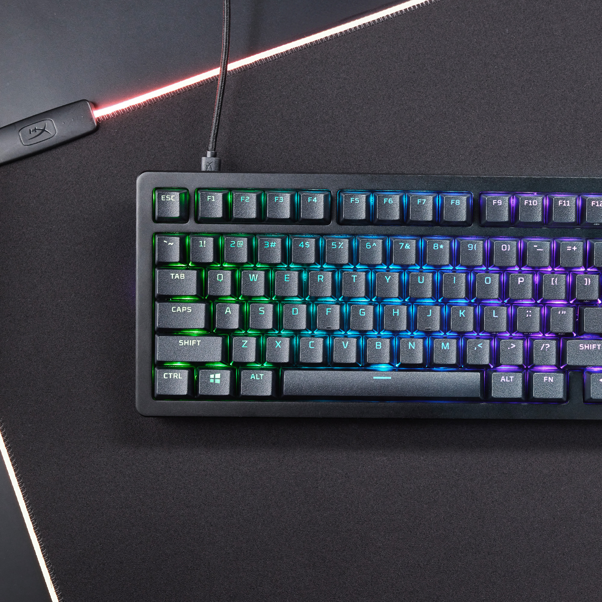 HyperX Alloy Rise 75 - Gaming Keyboards. Keyboard form factor: 75%, Connectivity technology: Wired, Device interface: USB,